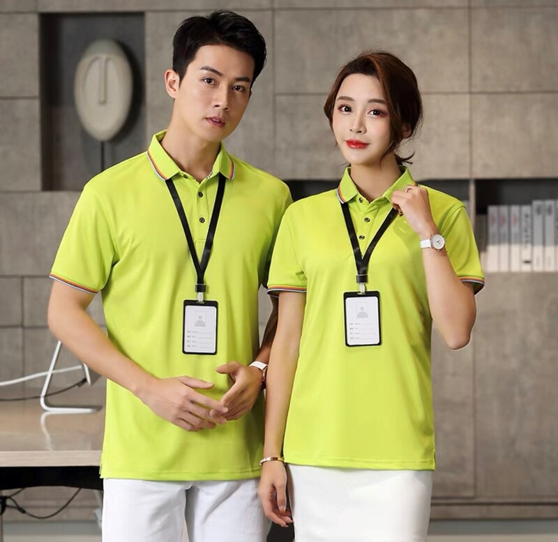 Mẫu đồng phục áo thun nhà hàng chay màu xanh lá bắt mắt