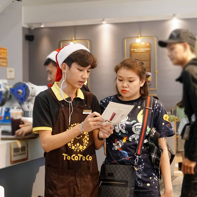 Đồng phục quán trà sữa Tocotoco kèm tạp dề