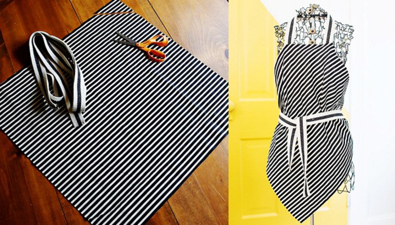 Dây đai, vải may, phụ kiện… là những thứ không thể thiếu để tự may tạp dề