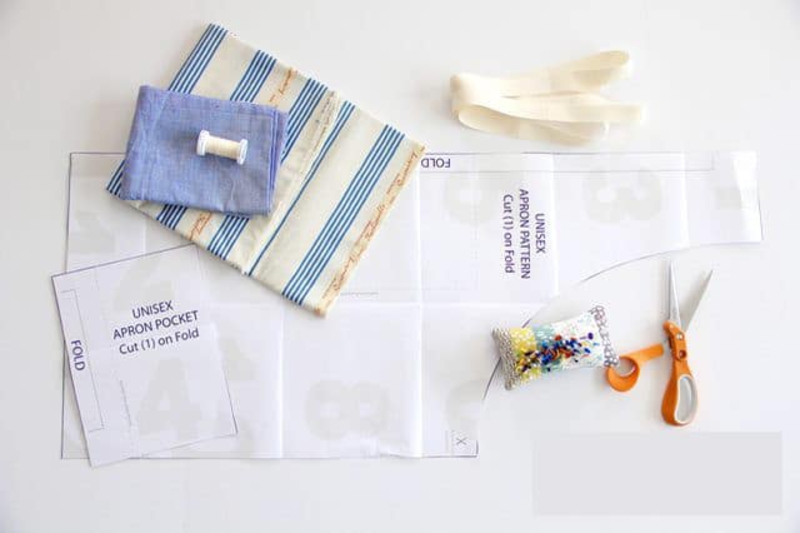 Hướng dẫn cách cắt tạp dề theo từng bộ phận của tạp dề