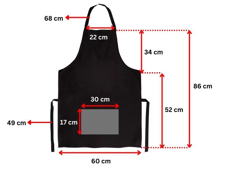 Tùy vào nhu cầu sử dụng và môi trường làm việc mà kích thước tạp dề cóp sự khác nhau