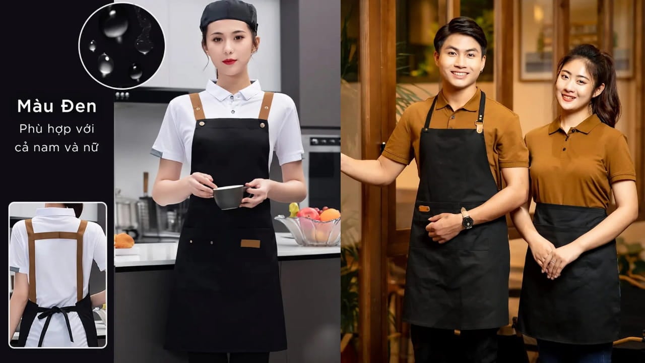 Tạp dề đen – Bí quyết tạo nên vẻ ngoài đẳng cấp và gọn gàng