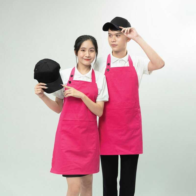 Chọn tạp dề màu hồng dựa trên chất liệu vải