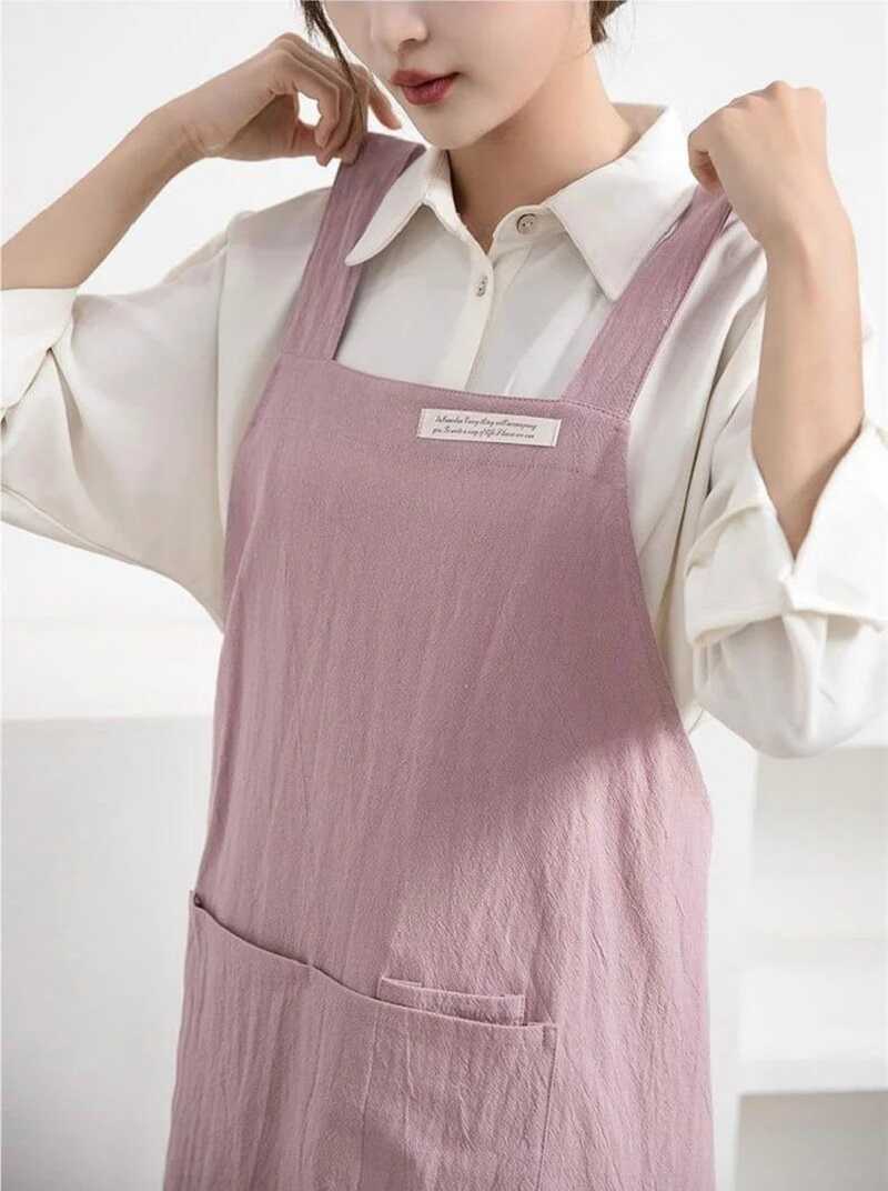 Tạp dề sắc hồng vintage nhẹ nhàng và thanh lịch