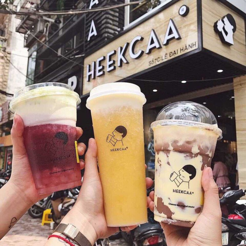 Heekcaa đã trở thành quán trà sữa ở Hà Nội cực kỳ nổi tiếng với các bạn học sinh, sinh viên