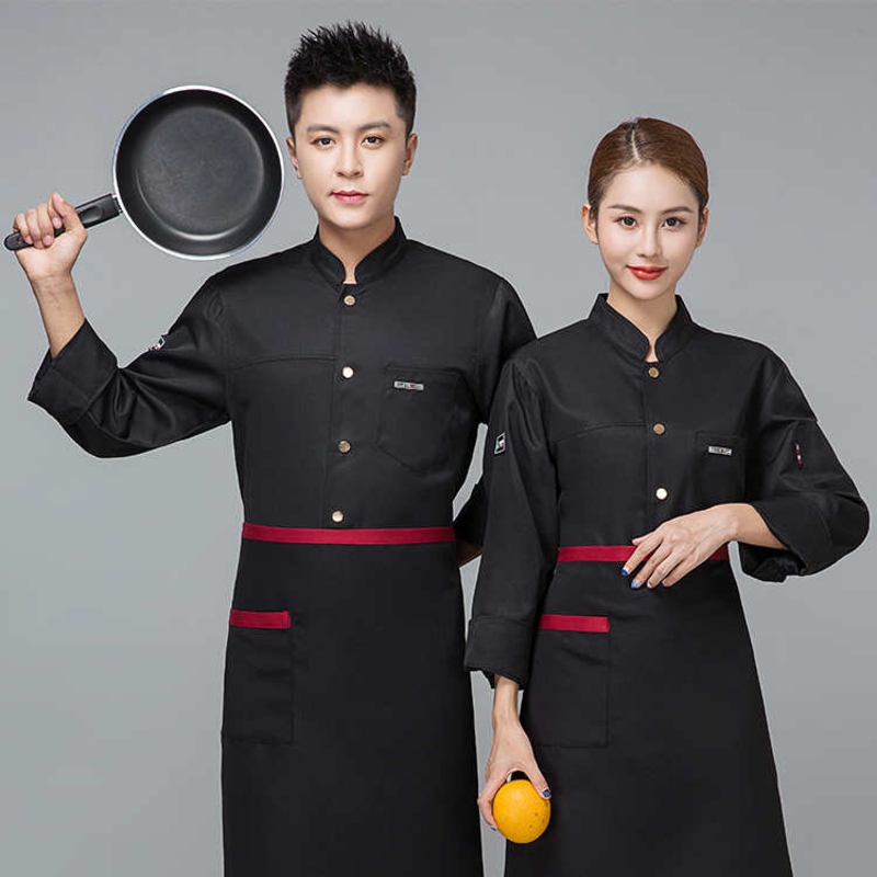 Áo đầu bếp nhà hàng Hàn Quốc có túi tiện dụng