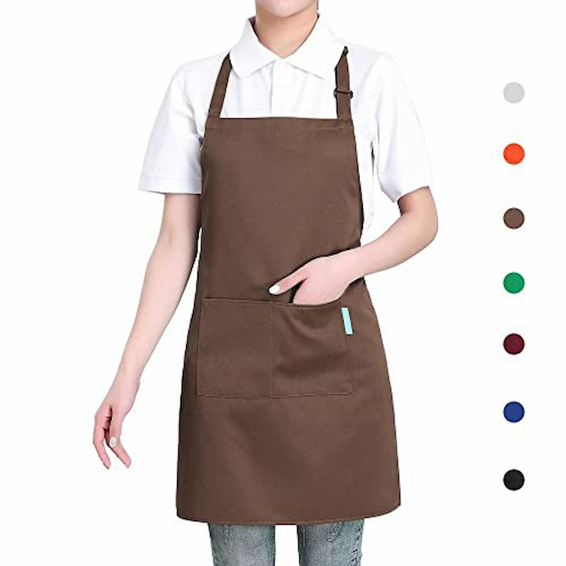 Tạp dề nâu với gam màu trung tính mang tính thẩm mỹ cao