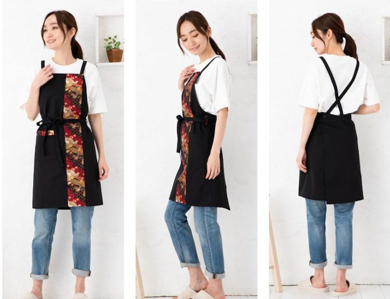  Tạp dề phong cách Nhật Bản với điểm nhấn ở phần họa tiết, hoa văn