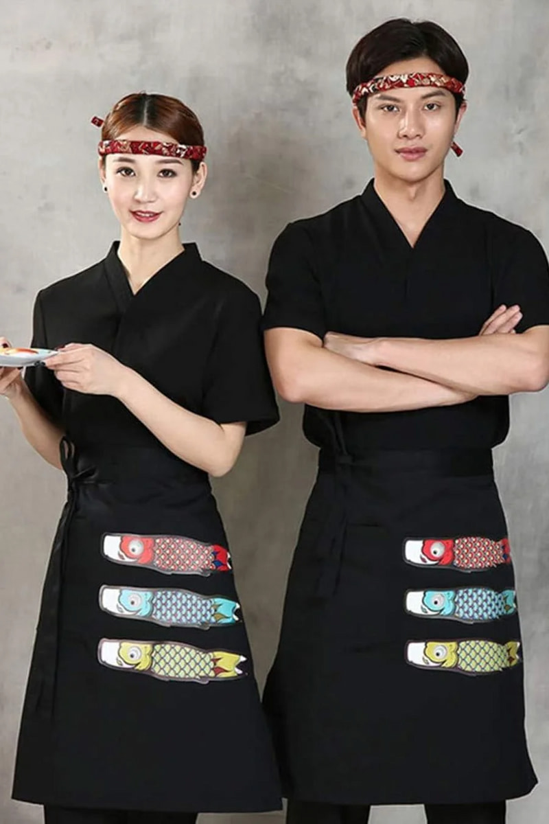 Vải may tạp dề Nhật Bản thường được chọn từ các chất liệu cao cấp