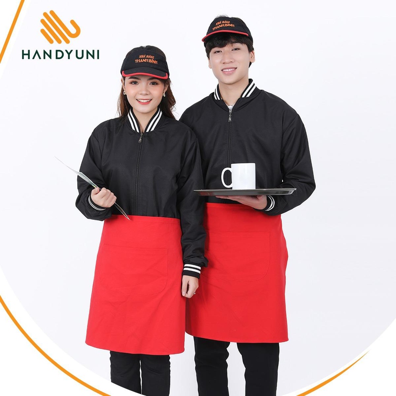 4 mẫu tạp dề ngang hông được nhiều quán cafe, nhà hàng lựa chọn