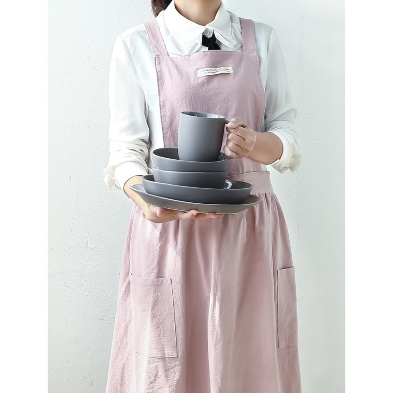 Tạp dề vintage dáng dài cổ điển dịu dàng