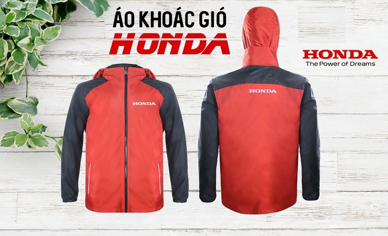Đồng phục áo khoác mùa đông của Honda với màu sắc thương hiệu