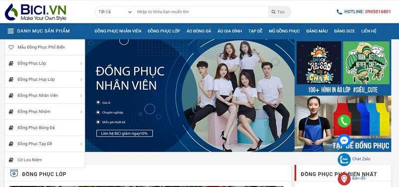Đồng phục BICI cung cấp nhiều ưu đãi cho khách hàng