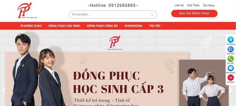 May đồng phục nhà hàng giá sỉ uy tín tại đồng phục Phương Thảo