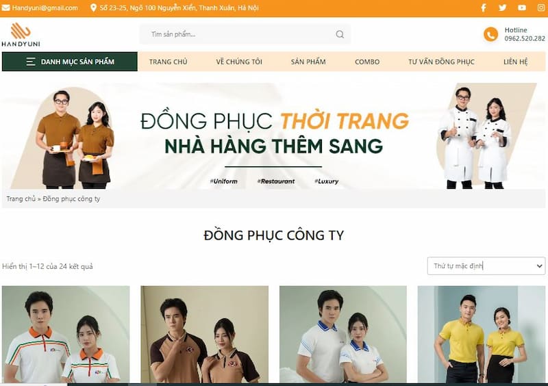 Đồng phục Handyuni chinh phục khách hàng bằng những sản phẩm chất lượng