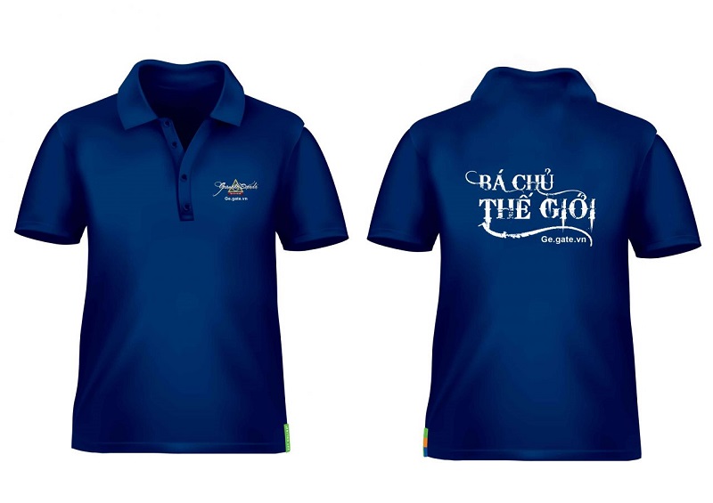 Áo polo màu xanh dương làm đồng phục rất được yêu thích