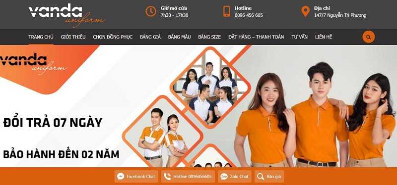 May tạp dề Đà Nẵng uy tín tại đồng phục Vanda