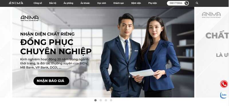 May đồng phục nhà hàng quận 7 đẹp với xưởng may Anima