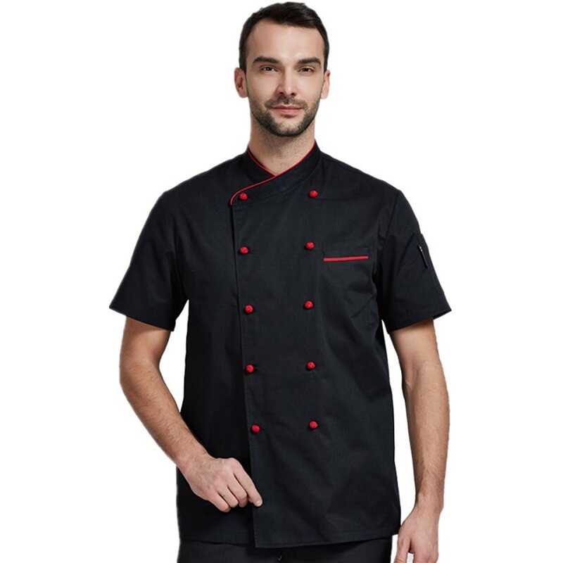 Trắng và đen là 2 màu sắc thông dụng nhất của áo bếp nam