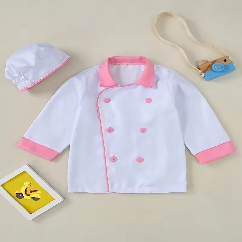 Thiết kế quần áo đầu bếp cho bé gái đáng yêu
