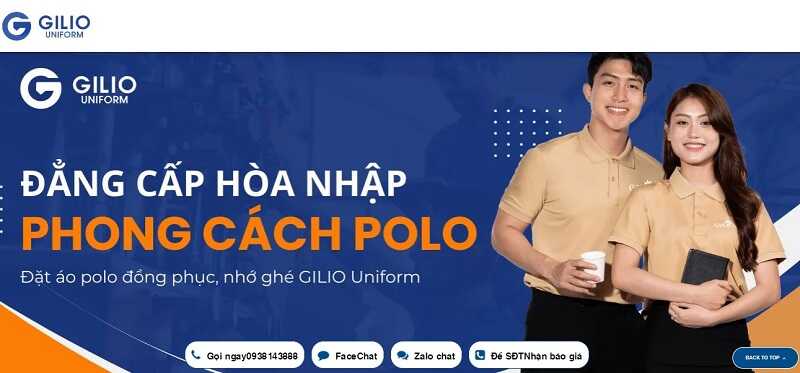 Áo bếp được may bởi đồng phục Gilio giá tốt