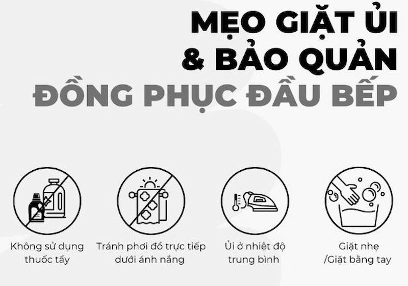 Mẹo bảo quản áo đầu bếp đúng cách