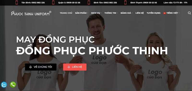 Mua đồng phục bếp khu vực phía Nam tại Đồng phục Phước Thịnh