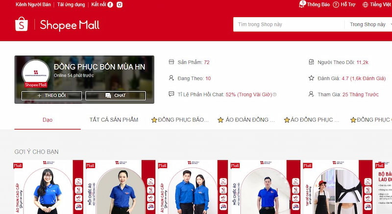 Đồng Phục Bốn Mùa là trang web bán tạp dề chất lượng