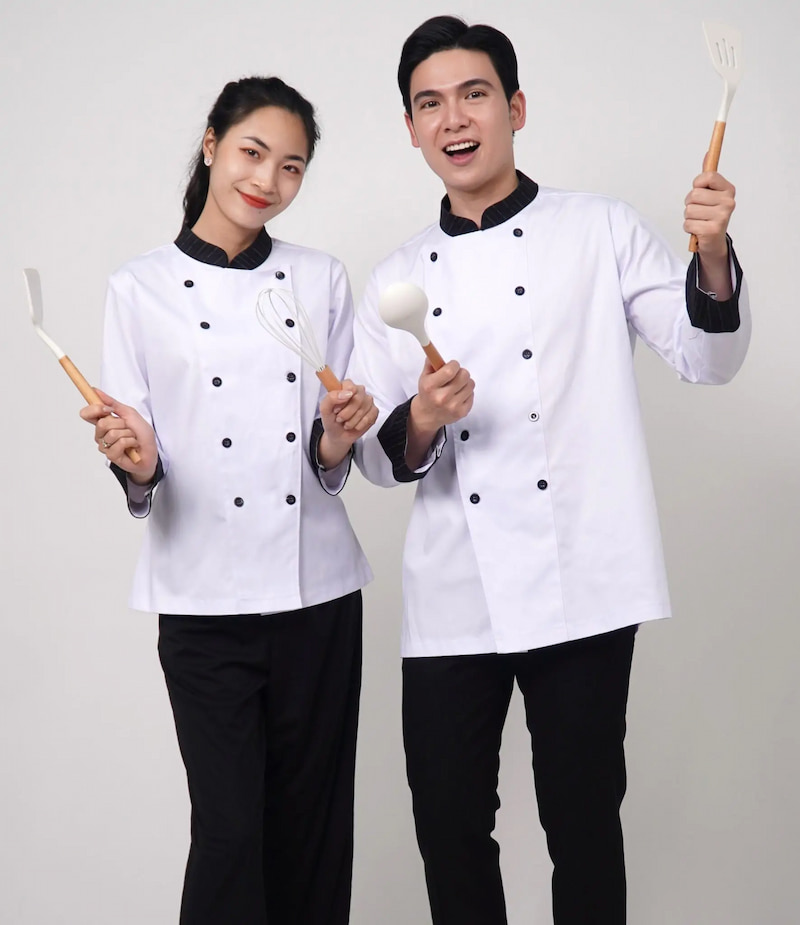 Đồng phục bếp nữ mang đến hình ảnh chuyên nghiệp cho nhà hàng