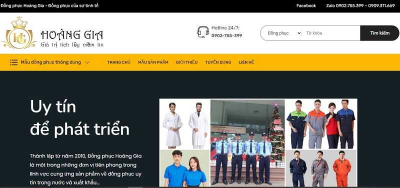 Dịch vụ may đồng phục khách sạn uy tín tại đồng phục Hoàng Gia