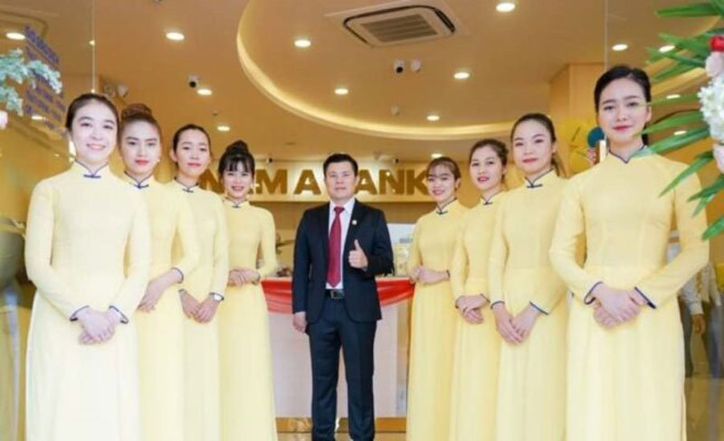 Đồng phục áo dài cho nhân viên nữ ngân hàng Nam Á