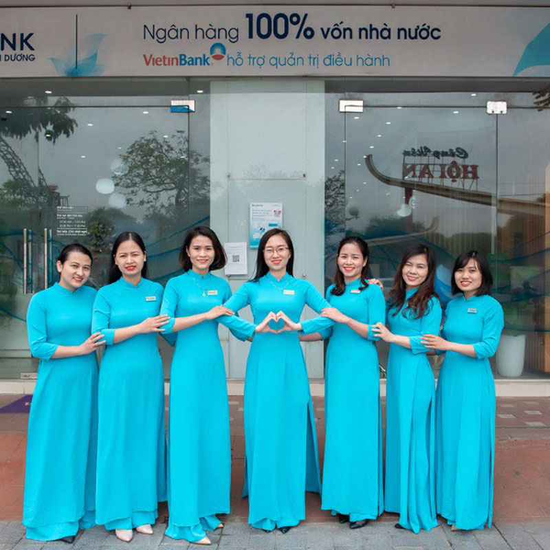 Đồng phục áo dài ngân hàng OceanBank