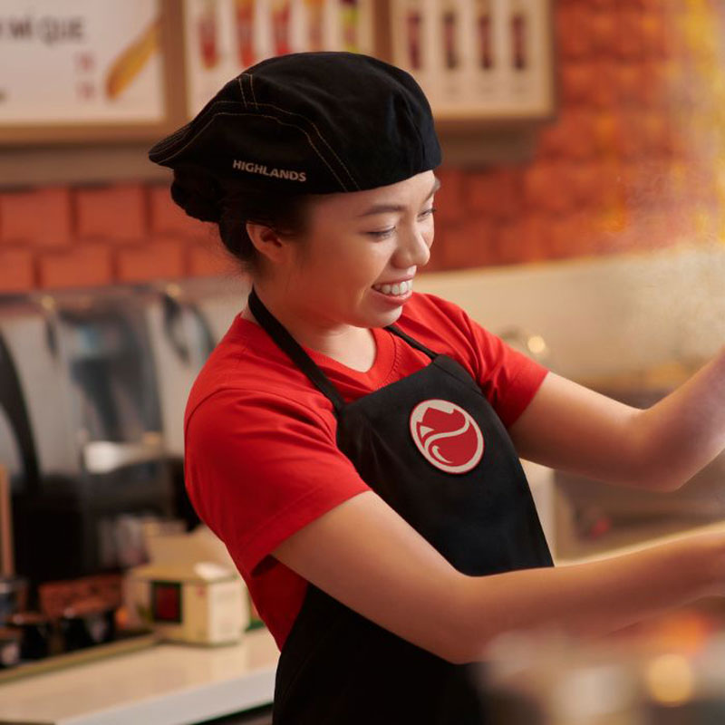 Áo phông cổ tròn của Highlands Coffee