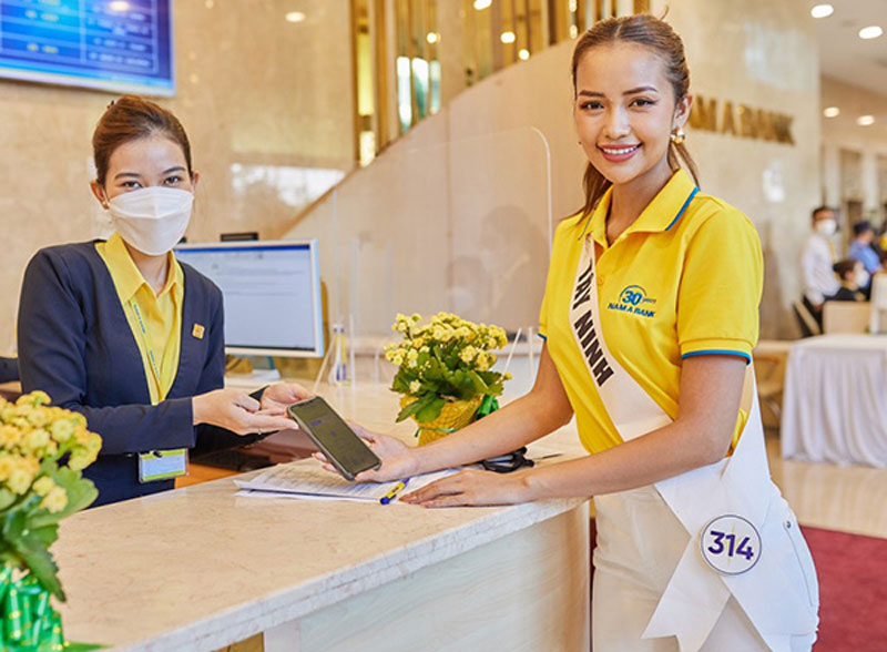 Áo thun Nam Á Bank đồng phục thiết kế đẹp