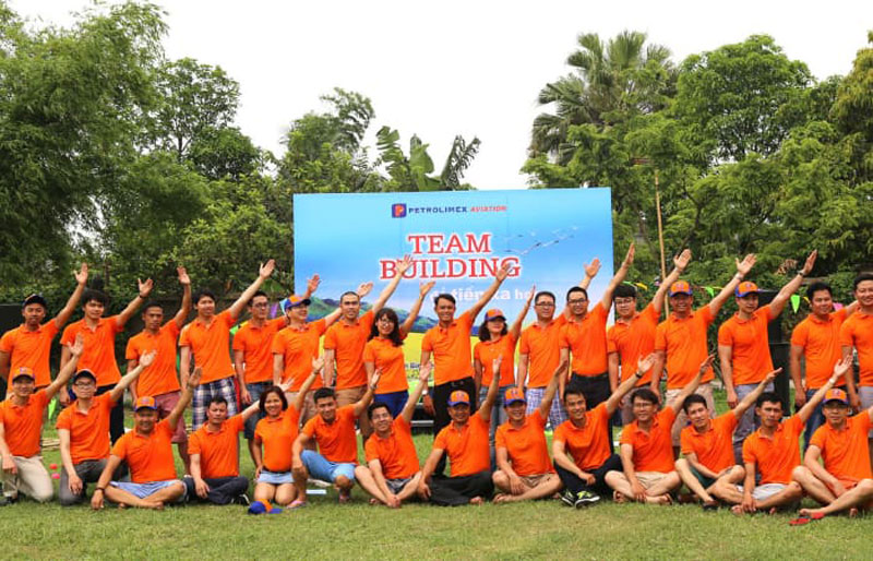 Áo thun team building đồng phục Petrolimex