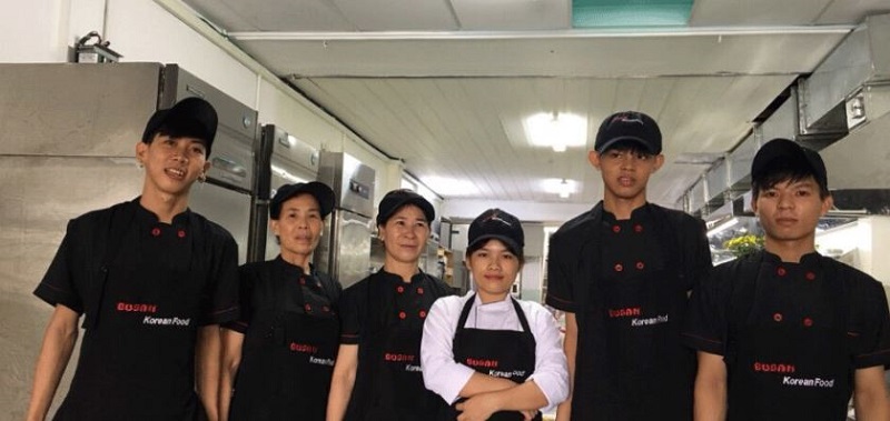 Mẫu đồng phục áo bếp nhà hàng Busan Korea