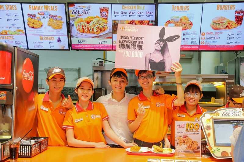 Top 3+ thiết kế đồng phục nhà hàng Popeyes chuyên nghiệp