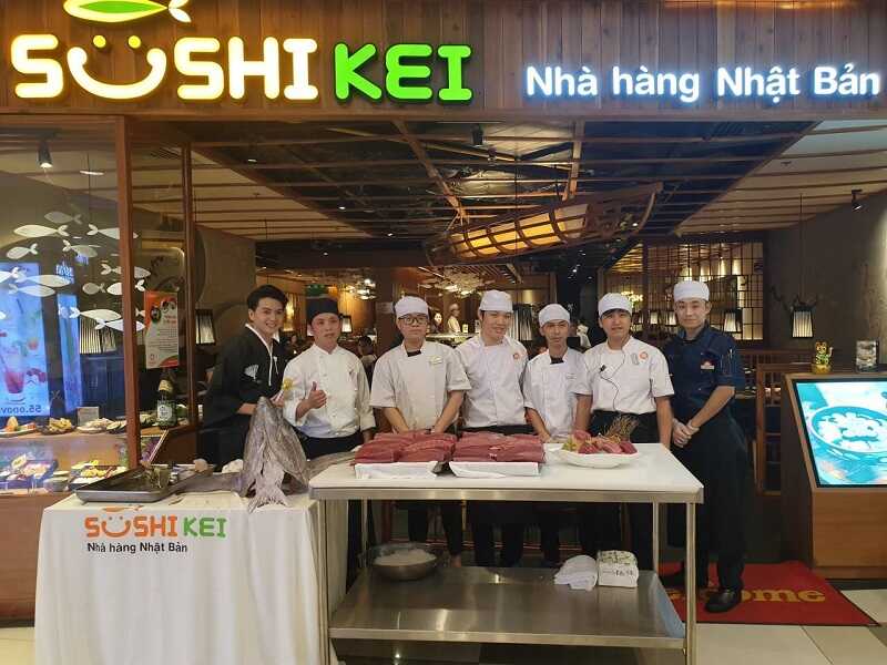 TOP 3+ mẫu áo đồng phục nhà hàng Sushi Kei đậm chất truyền thống
