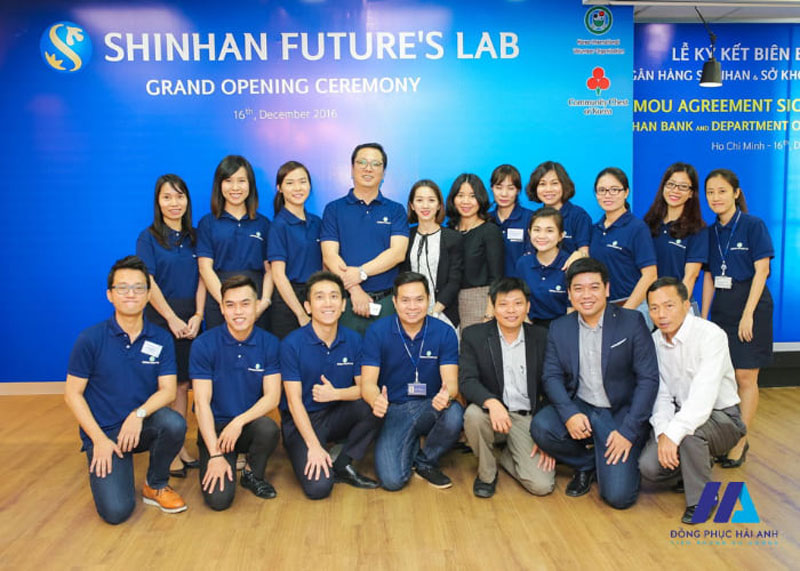 Áo polo đồng phục ngân hàng Shinhan Bank