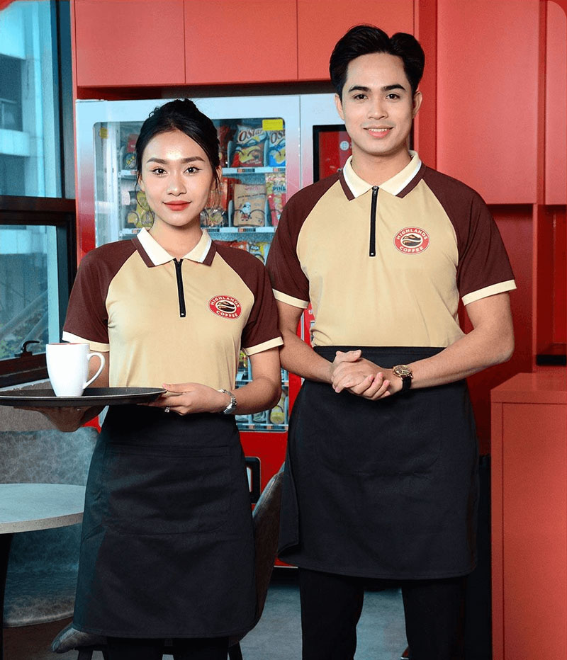Đồng phục áo có cổ Highlands Coffee