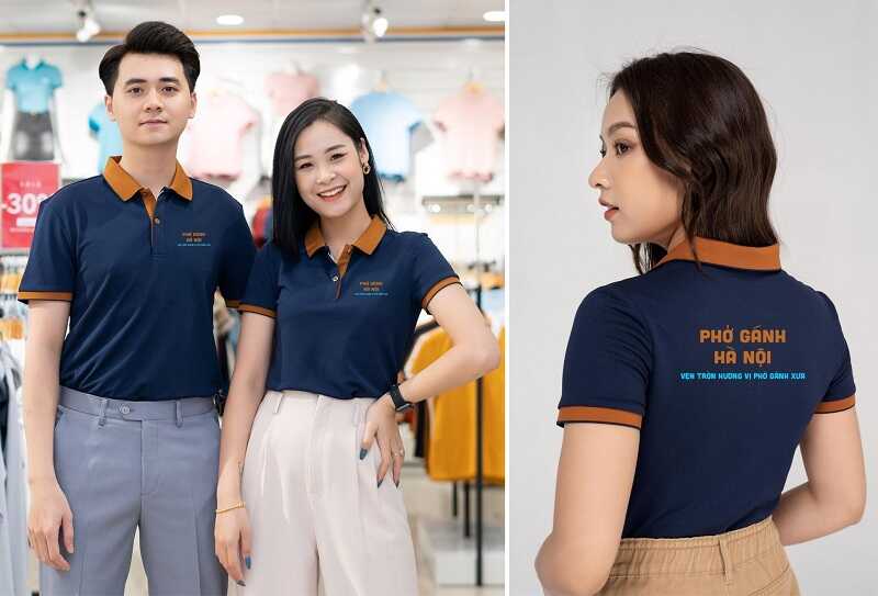 In áo đồng phục Hà Nội ở xưởng Handyuni màu sắc đa dạng