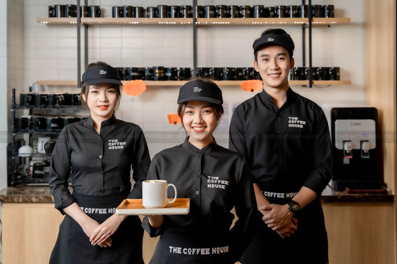 In đồng phục quán cà phê