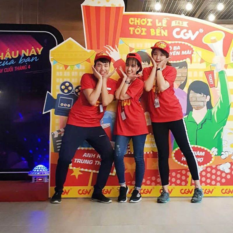 Áo thun đồng phục cổ tròn CGV