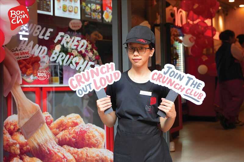 Áo thun cổ tròn đồng phục nhà hàng Bonchon Chicken