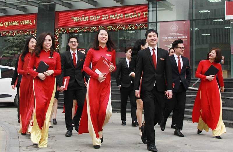 May đồng phục Agribank đẹp với Handyuni