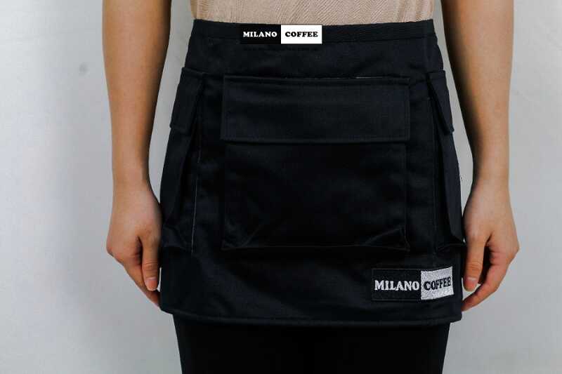 Tạp dề đồng phục Milano Coffee dáng ngắn gọn gàng