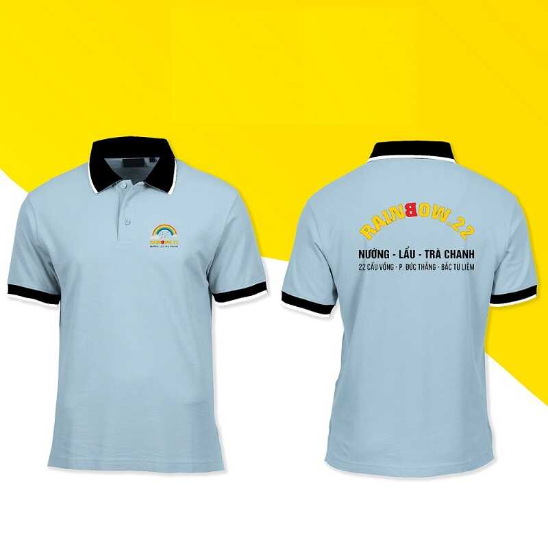 Đồng phục nhà hàng với logo và tên thương hiệu in ấn chất lượng