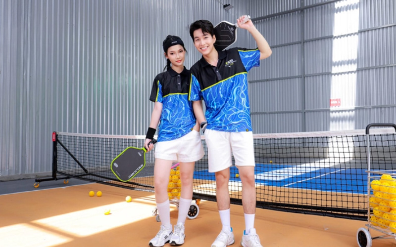 May đồng phục Pickleball bằng vải cotton 100% (co giãn 2 chiều hoặc 4 chiều) - Mềm mại