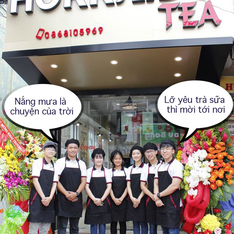 Đồng phục tạp dề trà sữa Hokkaido