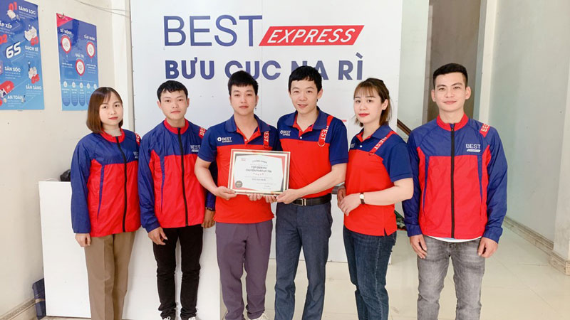 Đồng phục áo khoác giao hàng Best Express